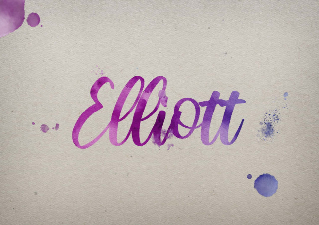 Free photo of Elliott Watercolor Name DP