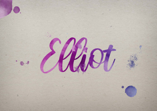 Free photo of Elliot Watercolor Name DP