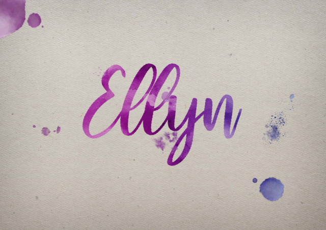 Free photo of Ellyn Watercolor Name DP