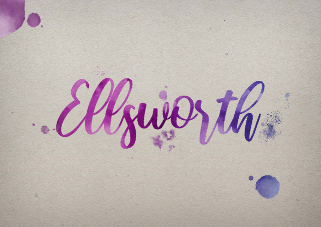 Free photo of Ellsworth Watercolor Name DP