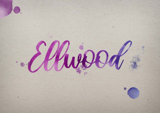 Free photo of Ellwood Watercolor Name DP