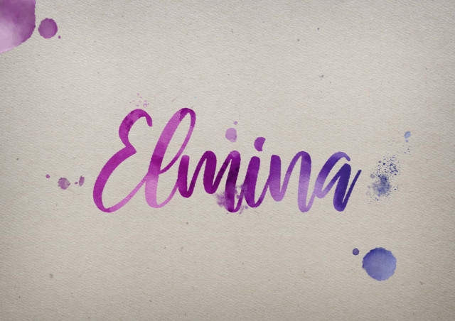 Free photo of Elmina Watercolor Name DP