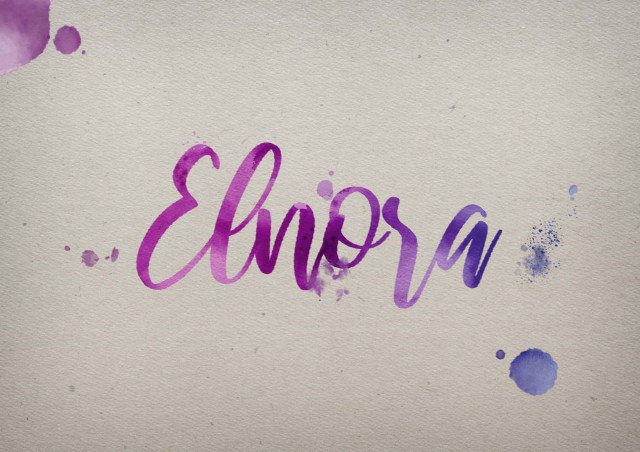Free photo of Elnora Watercolor Name DP