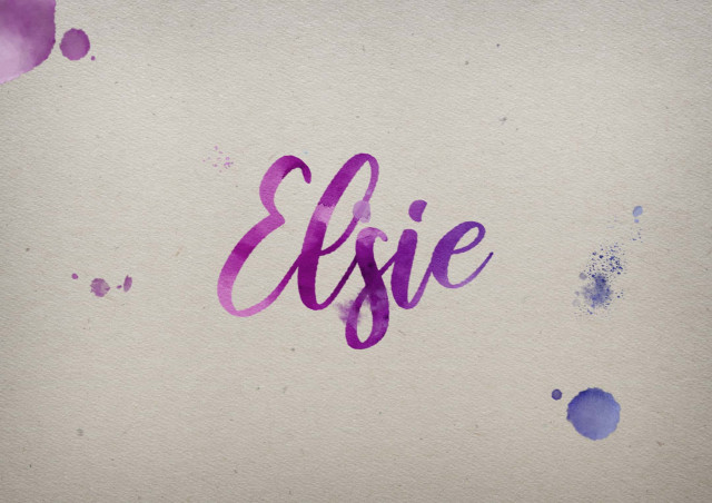 Free photo of Elsie Watercolor Name DP