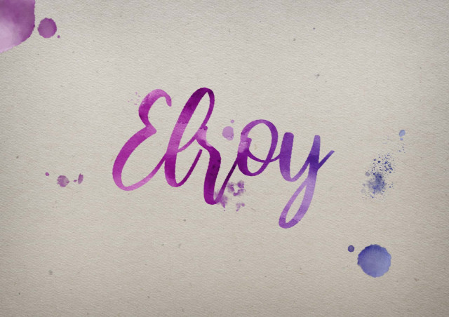 Free photo of Elroy Watercolor Name DP