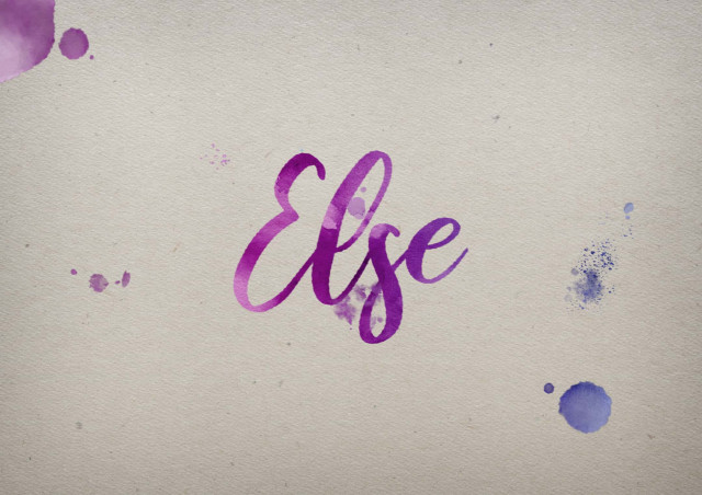 Free photo of Else Watercolor Name DP