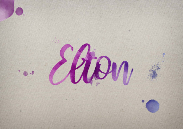 Free photo of Elton Watercolor Name DP