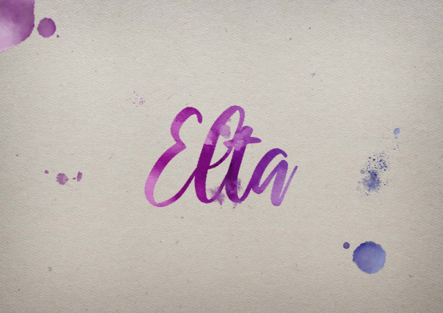 Free photo of Elta Watercolor Name DP