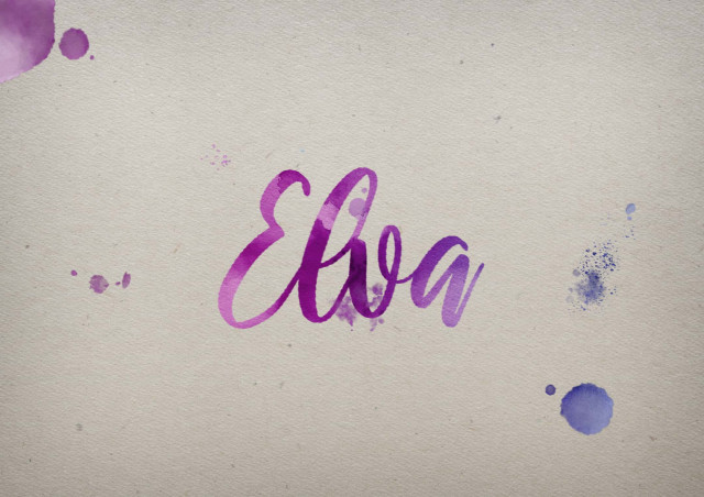 Free photo of Elva Watercolor Name DP
