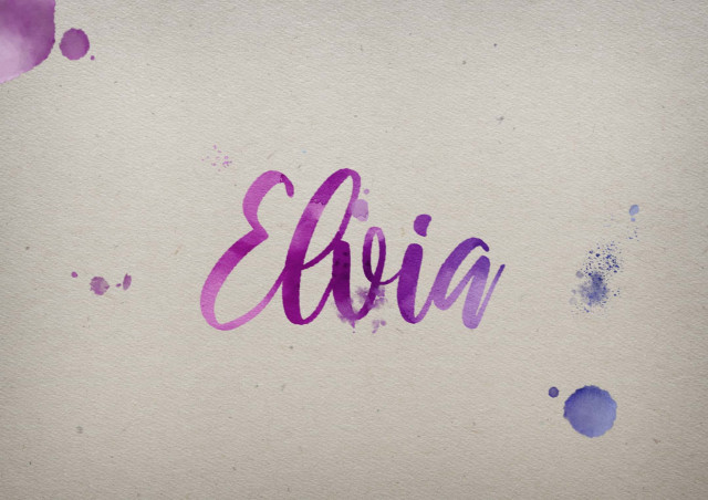 Free photo of Elvia Watercolor Name DP
