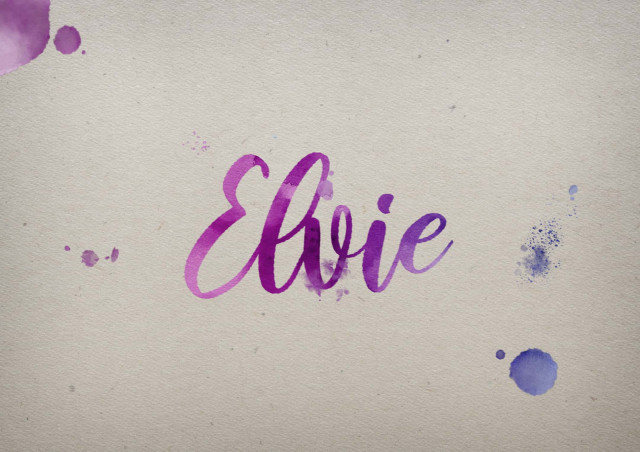 Free photo of Elvie Watercolor Name DP