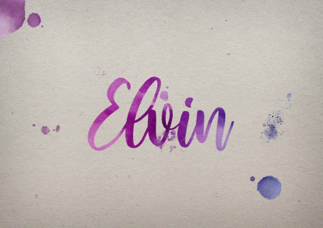 Free photo of Elvin Watercolor Name DP