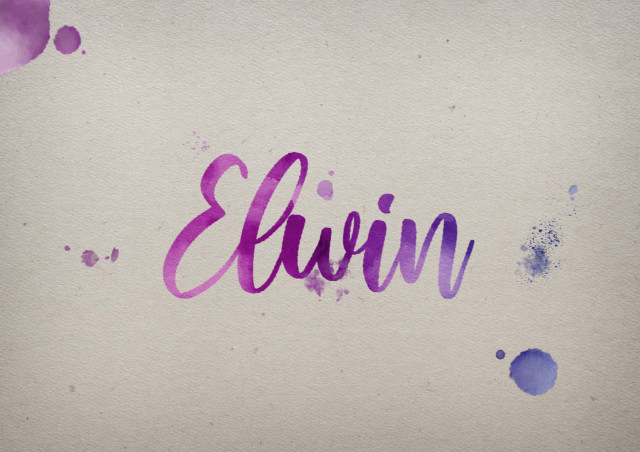 Free photo of Elwin Watercolor Name DP