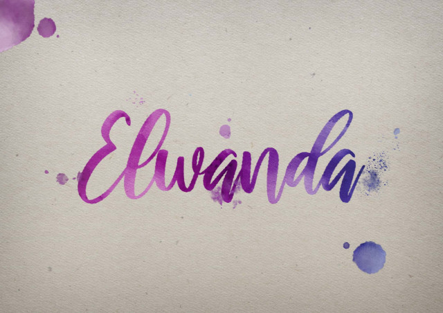 Free photo of Elwanda Watercolor Name DP