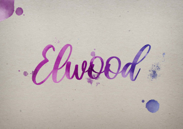 Free photo of Elwood Watercolor Name DP