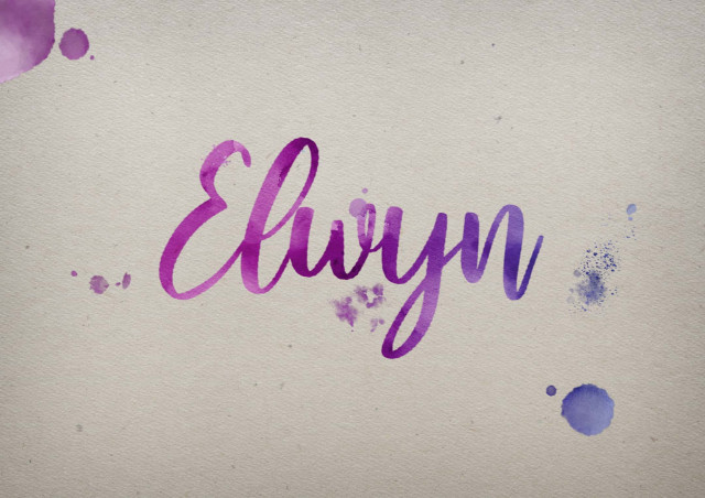 Free photo of Elwyn Watercolor Name DP