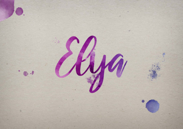 Free photo of Elya Watercolor Name DP