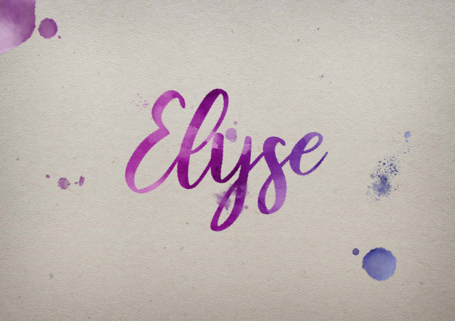 Free photo of Elyse Watercolor Name DP