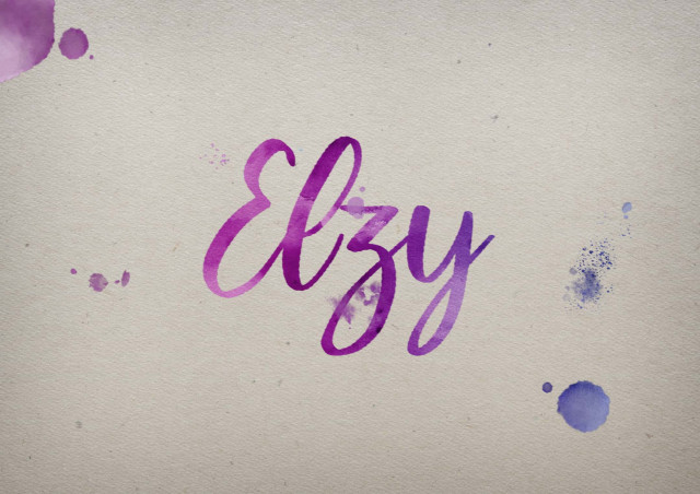 Free photo of Elzy Watercolor Name DP