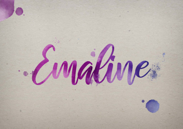 Free photo of Emaline Watercolor Name DP