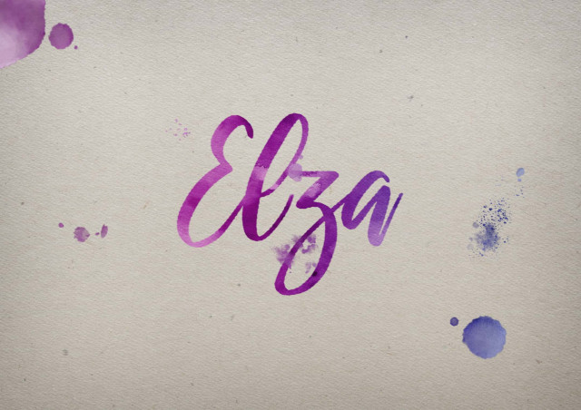 Free photo of Elza Watercolor Name DP