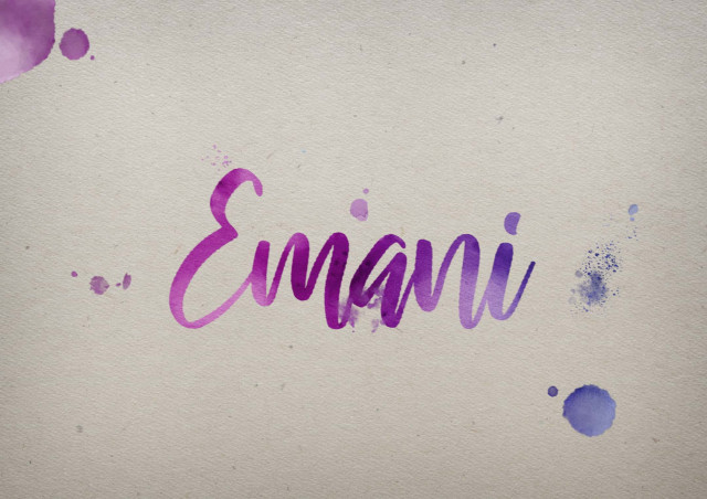 Free photo of Emani Watercolor Name DP