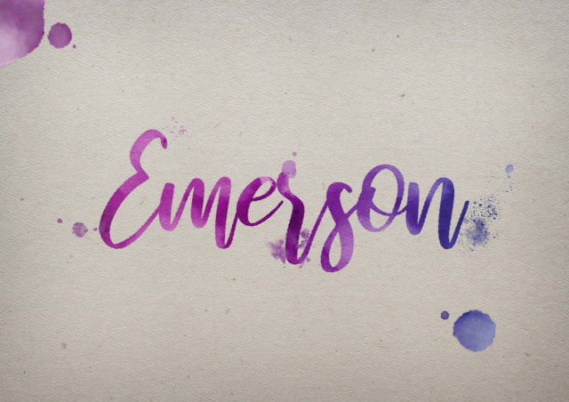 Free photo of Emerson Watercolor Name DP