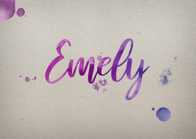 Free photo of Emely Watercolor Name DP