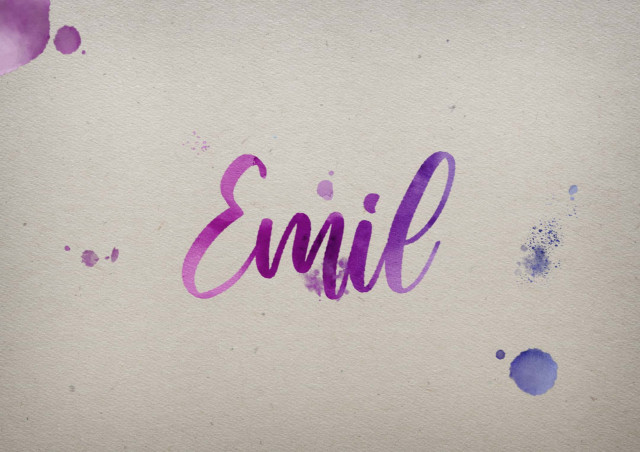 Free photo of Emil Watercolor Name DP