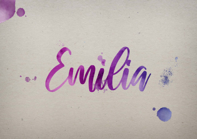 Free photo of Emilia Watercolor Name DP