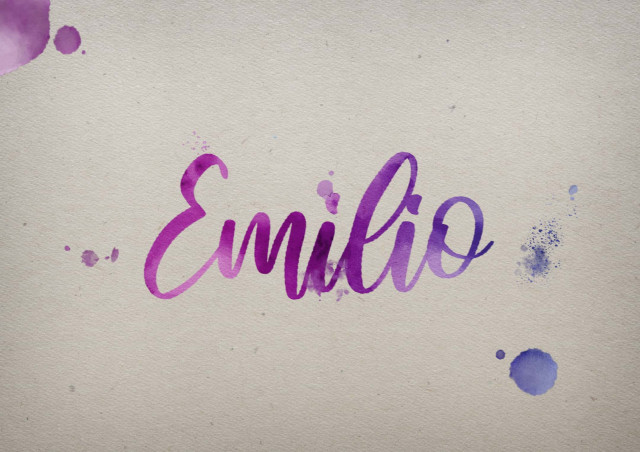 Free photo of Emilio Watercolor Name DP