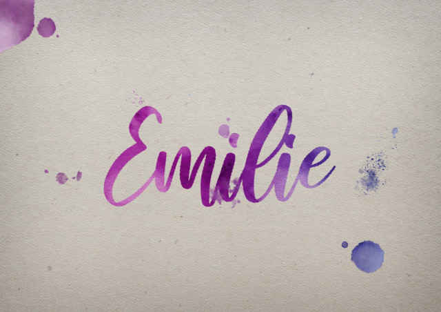 Free photo of Emilie Watercolor Name DP