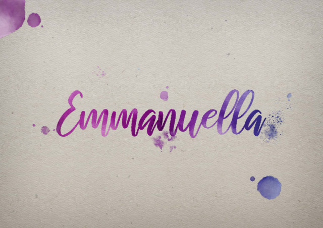 Free photo of Emmanuella Watercolor Name DP