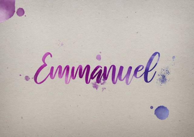 Free photo of Emmanuel Watercolor Name DP