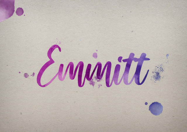 Free photo of Emmitt Watercolor Name DP