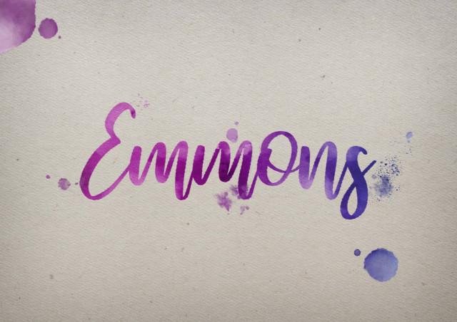 Free photo of Emmons Watercolor Name DP