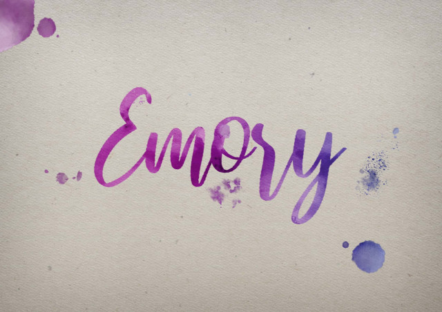 Free photo of Emory Watercolor Name DP