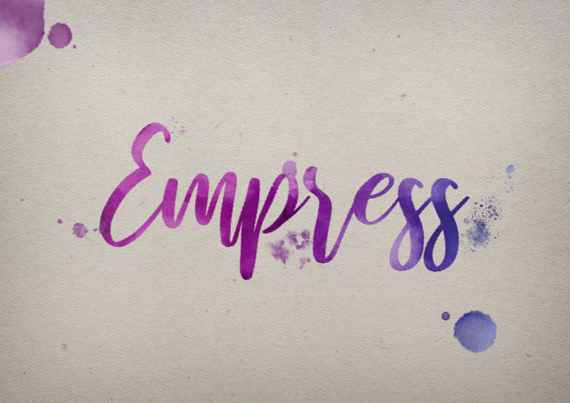 Free photo of Empress Watercolor Name DP