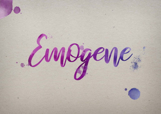 Free photo of Emogene Watercolor Name DP