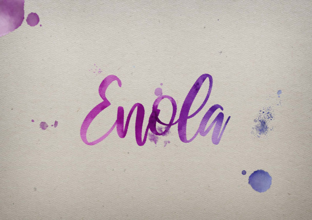 Free photo of Enola Watercolor Name DP