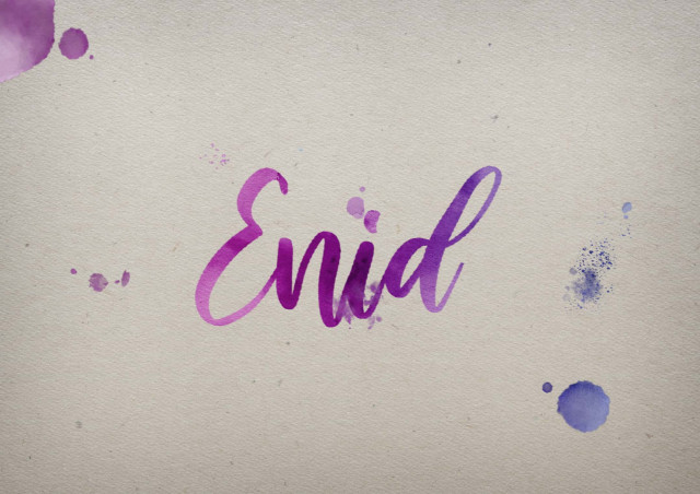 Free photo of Enid Watercolor Name DP
