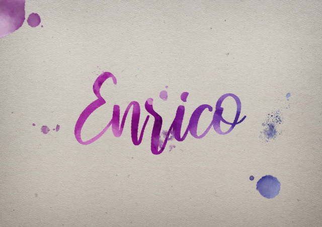 Free photo of Enrico Watercolor Name DP