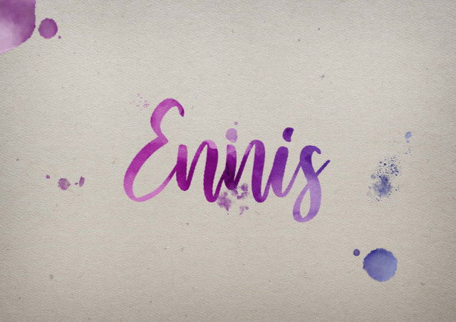 Free photo of Ennis Watercolor Name DP