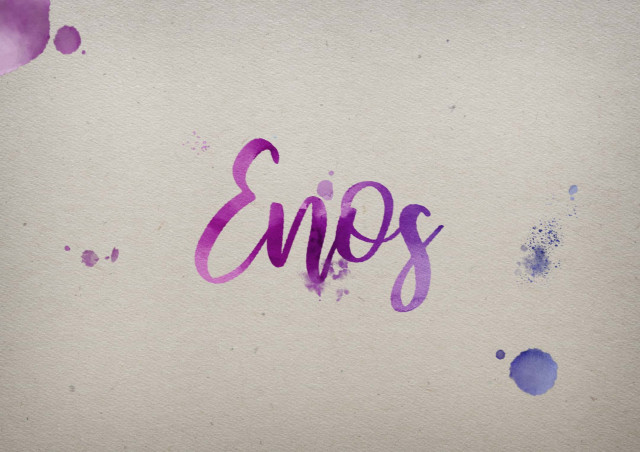 Free photo of Enos Watercolor Name DP