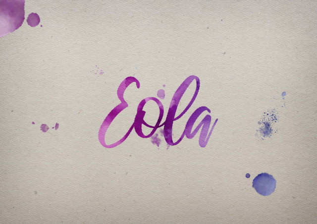 Free photo of Eola Watercolor Name DP