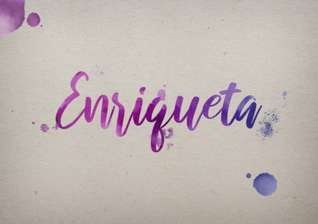 Free photo of Enriqueta Watercolor Name DP