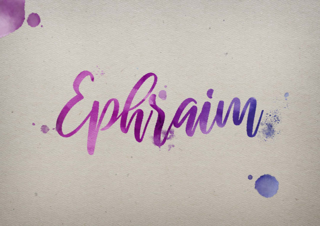 Free photo of Ephraim Watercolor Name DP