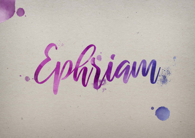 Free photo of Ephriam Watercolor Name DP