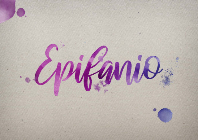 Free photo of Epifanio Watercolor Name DP