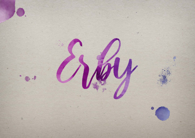Free photo of Erby Watercolor Name DP